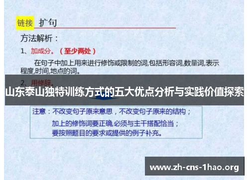 山东泰山独特训练方式的五大优点分析与实践价值探索