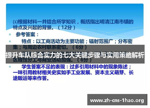 提升车队综合实力的七大关键步骤与实用策略解析